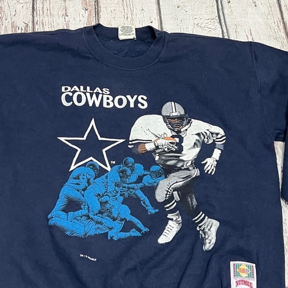 Dallas Cowboys NFL Football Vintage 1990s Nutmeg Mills Crewneck Sweatshirt - Picture 4 of 6